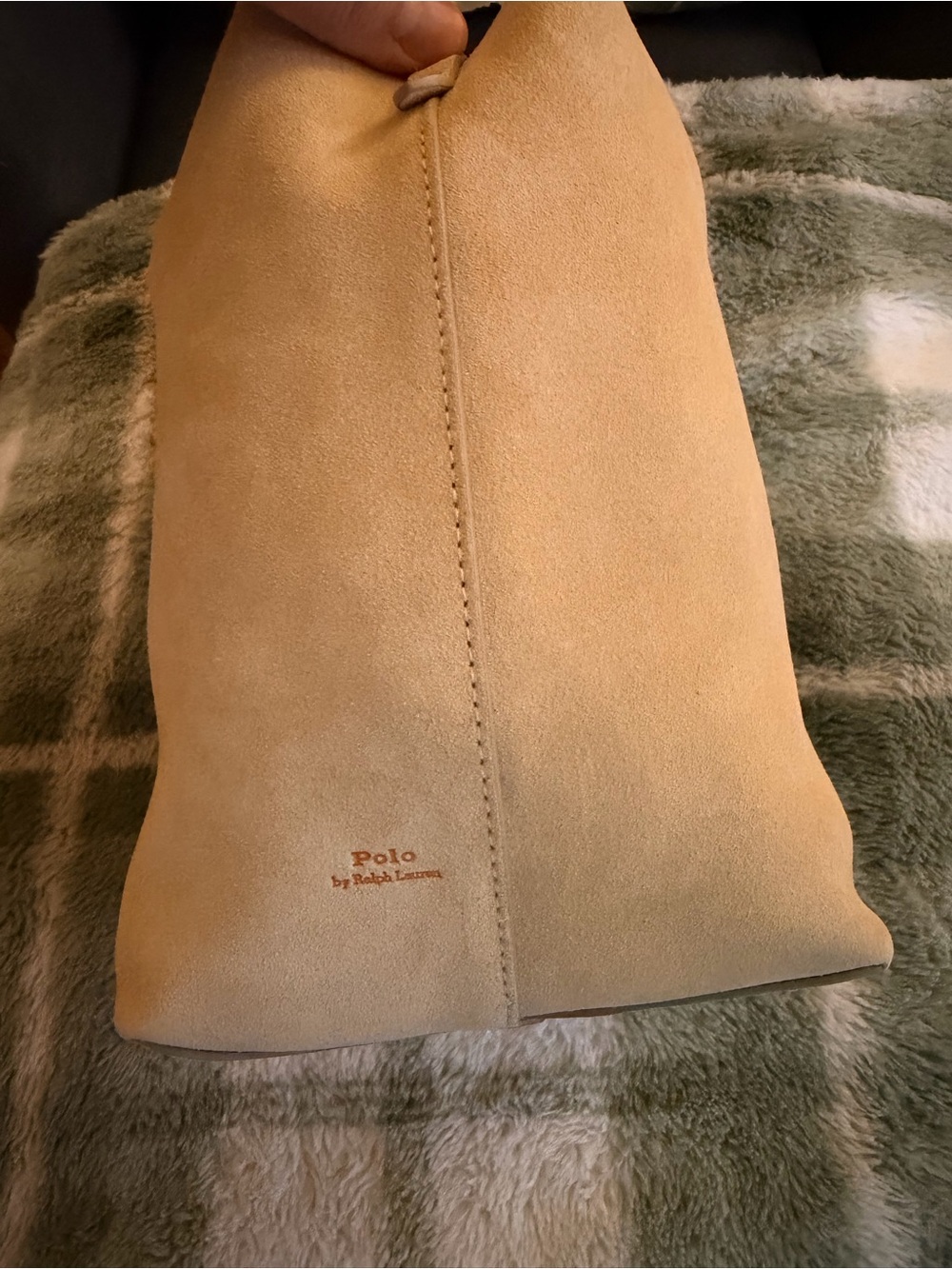 Ralph Lauren Beige Polo Play Suede Tote with Pony Logo - Picture 7 of 10